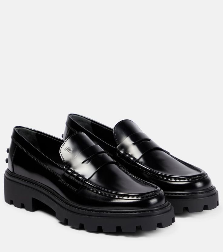 Tod's - Leather loafers | Mytheresa Tods Loafers, Jordan Barrett, Mens Loafers, Tods Shoes, Moccasins Mens, Logo Wallpaper, Fashion Jackson, Loafers Style, Modest Clothing