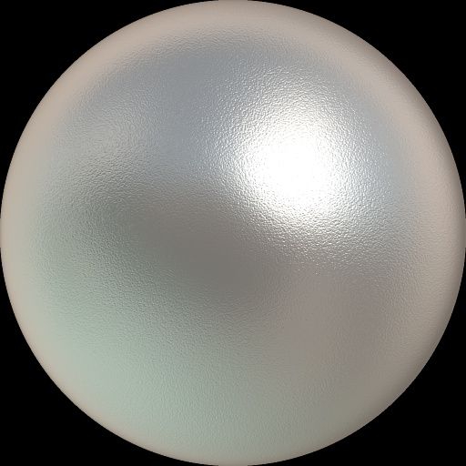 a shiny white ball on a black background