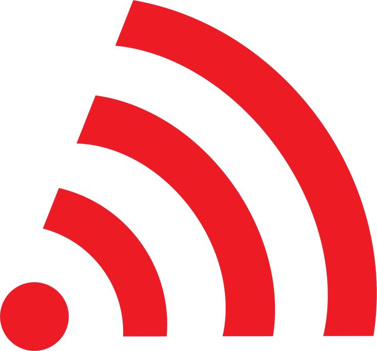 an image of a red wifi symbol on a white background with the wifi logo below it