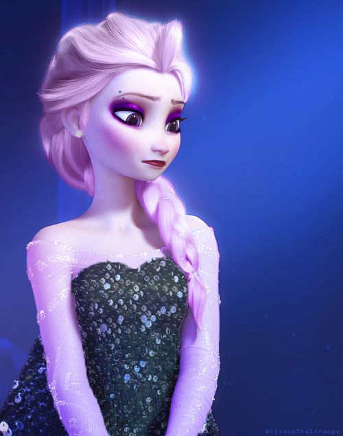 an image of a frozen princess with the words, the cold never bothered me anyway