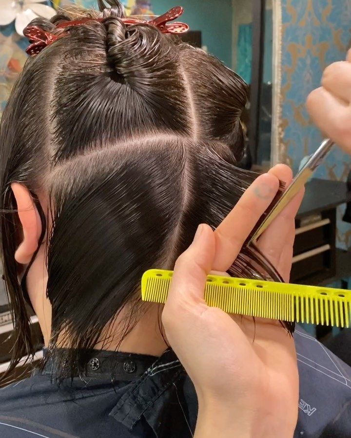 Marina Lantos’s Instagram post: “Layered bob with an undercut.” New Jersey, Undercut, Haircutting Tutorials, Undercut Bob, Layered Bob, March 19, Hair Stylist, Hair Wrap, Instagram Post