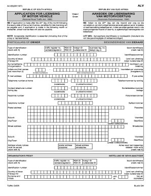 an application form with the name and number of items in each section, as well as numbers