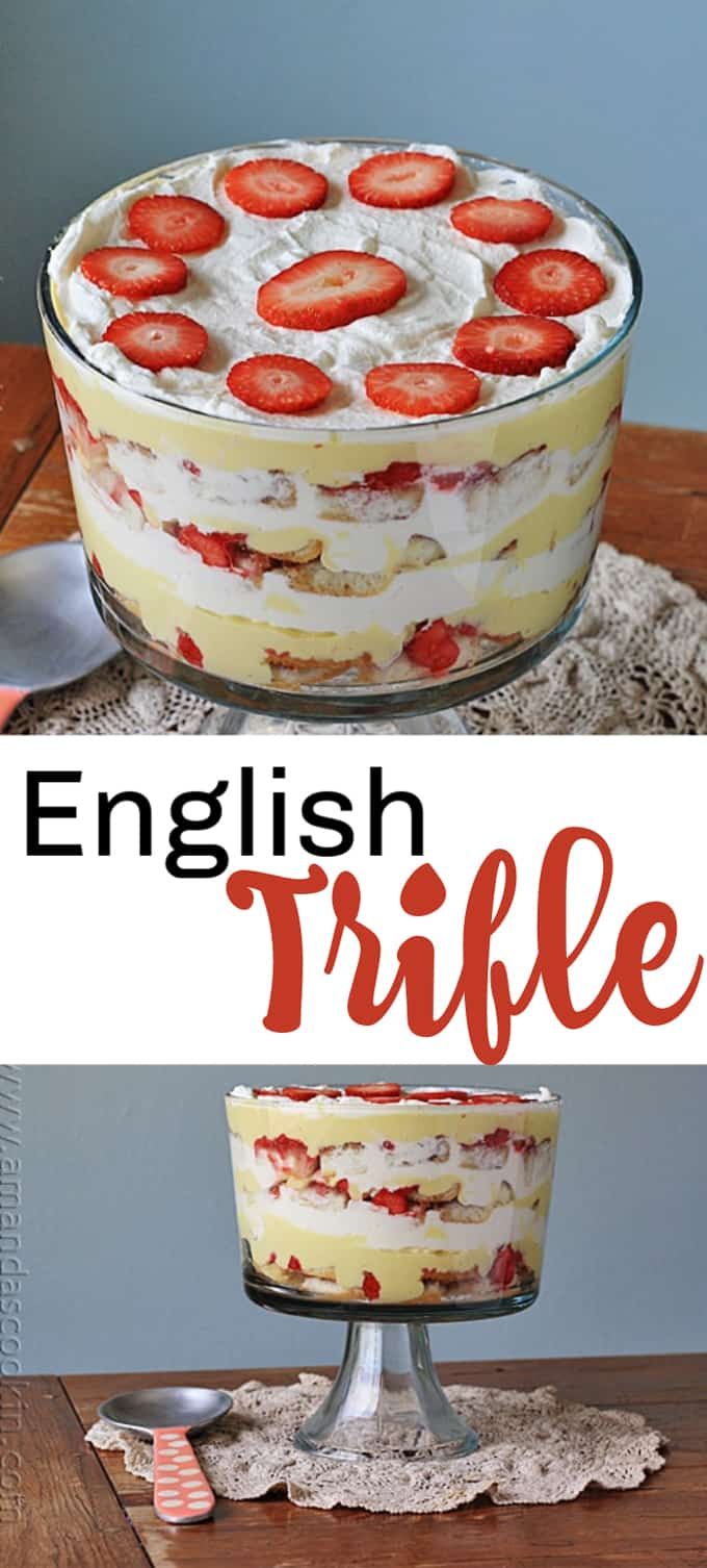 the english trifle is ready to be eaten