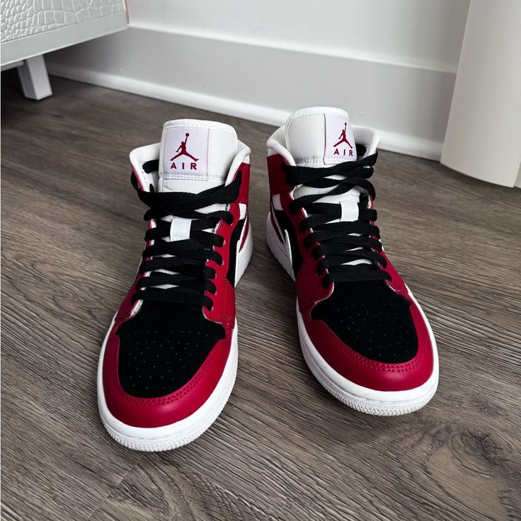 Rare Gym Red Black Jordan’s. Worn 2-3 Times. Still In Perfect Condition. Size 6.5 Womens. These Are Mids Black Jordans, Shoes Air, Womens Jordans, Jordan Shoes, Womens Shoes Sneakers, Air Jordan, Air Jordans, Jordan, Shoes Sneakers