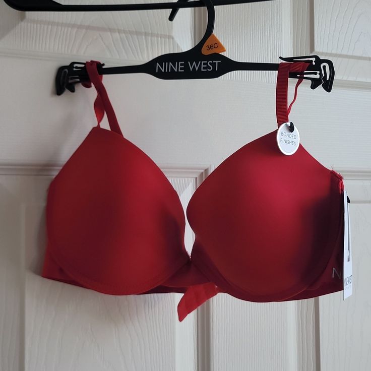 Brand New Ready To Ship Red Bra, Nine West, Women's Intimates, Brand New, Bra, Red, Women Shopping, Color