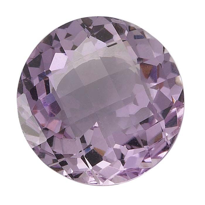 This round AA-grade amethyst displays a natural pink color that complements a variety of metal colors and gemstones. Its eye-catching checkerboard cut and pink-to-lavender hue makes it a great choice for simple designs that highlight these qualities. Use it by itself for simple earring or ring designs or highlight its color by pairing it with contrasting-color stones to create more complex, multicolor designs. Amethyst is the birthstone for February. Amethyst is the best known and most valuable February Gemstone, Amethyst Birthstone, Pink Gemstones, Pink Amethyst, Latest Jewellery, Simple Earrings, Jewelry Business, Amethyst Stone, Faceted Gemstones