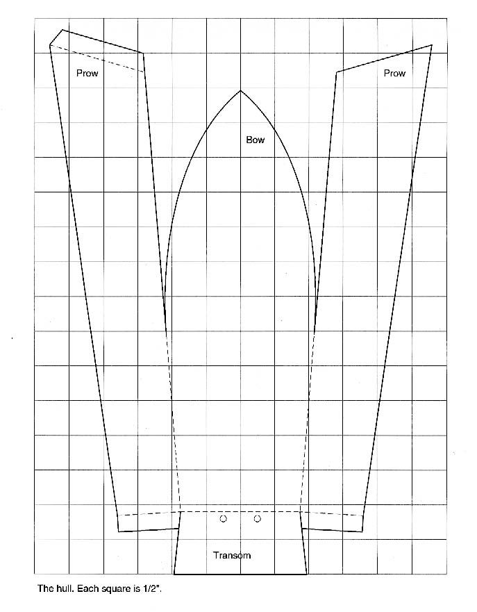 an image of a paper model with measurements