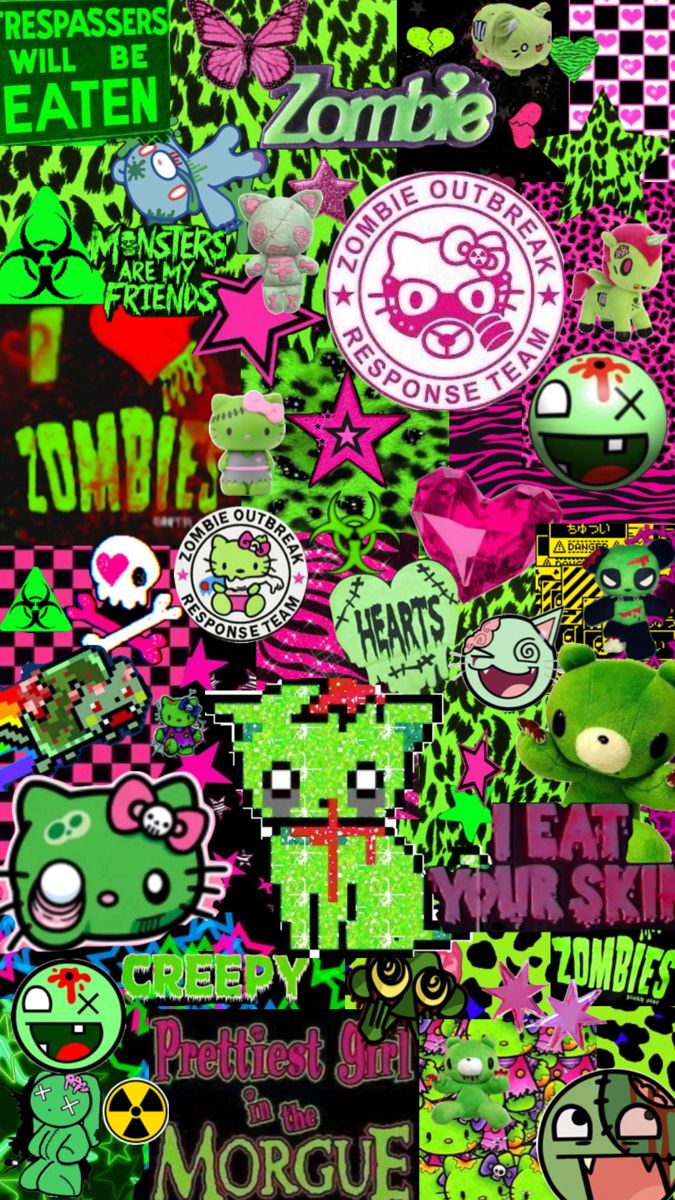 a bunch of stickers that are on the wall