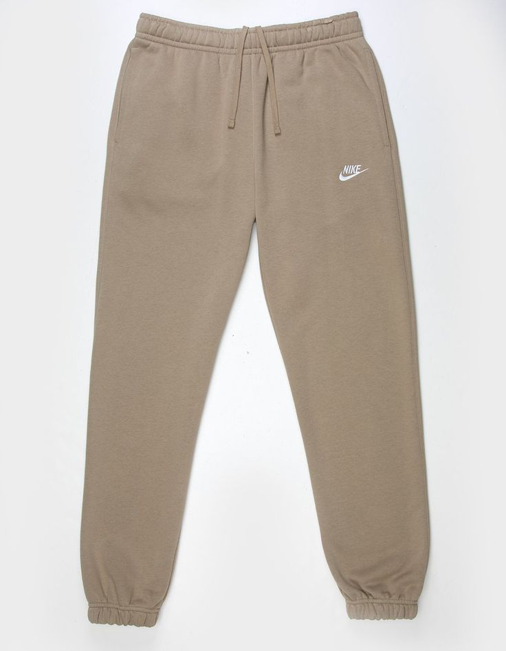 Nike Sportswear Club Fleece Sweatpants. Combines Classic Style With The Soft Comfort Of Fleece. Standard Fit Has A Relaxed, Easy Feel. Tapered Leg. Elastic Waistband. Side Pockets. Embroidered Logo On Left Leg. Elastic Cuffs. Fleece Lining. 80% Cotton 20% Polyester. Machine Wash. Imported. Men’s Sweatpants, Sp5der Sweatpants, Nike Sweatpants Outfit, Guy Pants, Sweats Aesthetic, Boys Clothing Styles, Macys Outfits, Mens Nike Sweatpants, Mens Casual Pants