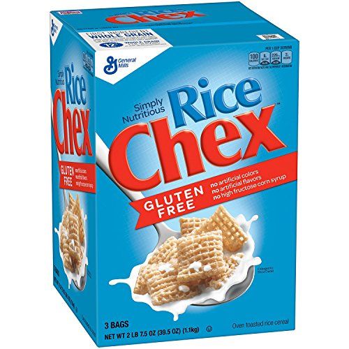 the box of rice chex is shown on a white background and it's ready to be eaten