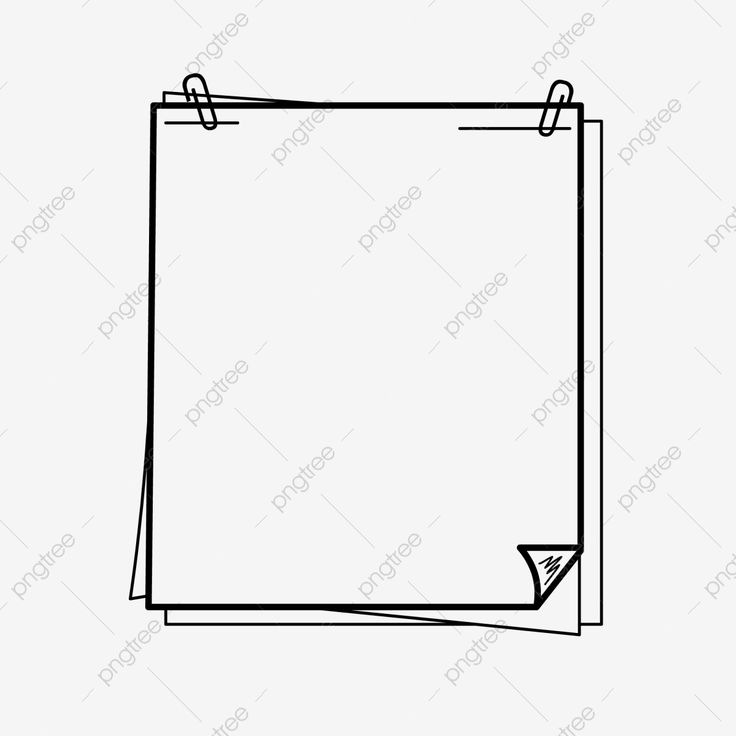 a black and white drawing of a blank paper