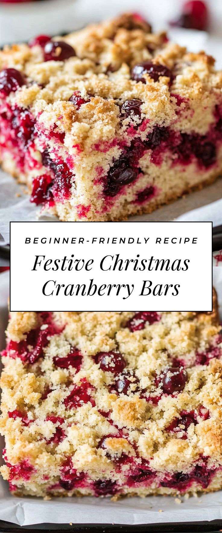 Image for Festive Christmas Cranberry Bars Cranberry Bars With Fresh Cranberries, Leftover Cranberry Jelly Recipes, Cranberry Bars With Cream Cheese, Easy Christmas Bars Recipes, Christmas Bars Recipes Holidays, Desserts With Cranberries, Holiday Bars Recipes, Christmas Cherry Bars, Cranberry Desserts Thanksgiving