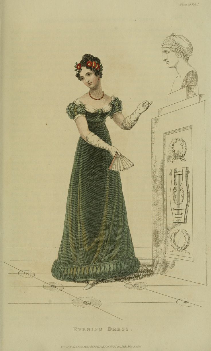 1823 - Ackermann's Repository Series 3 Vol 1 - May Issue 1820s Fashion, Regency Gown, Regency Era Fashion, Era Fashion, 1800s Fashion, Regency Dress, Regency Fashion, Georgian Era, 19th Century Fashion