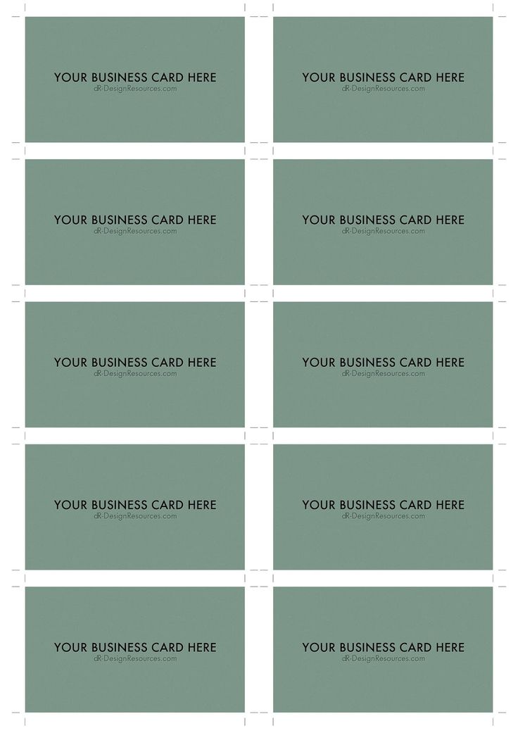 four different business cards with the same text on them