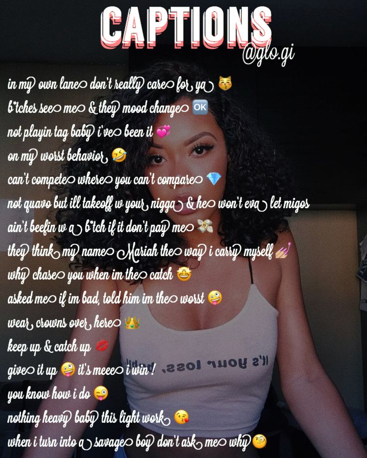 an image of a woman with captions on her face