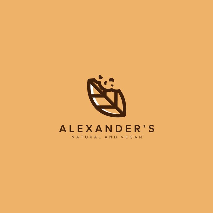 a logo for a natural and vegan restaurant called alexandder's, which is