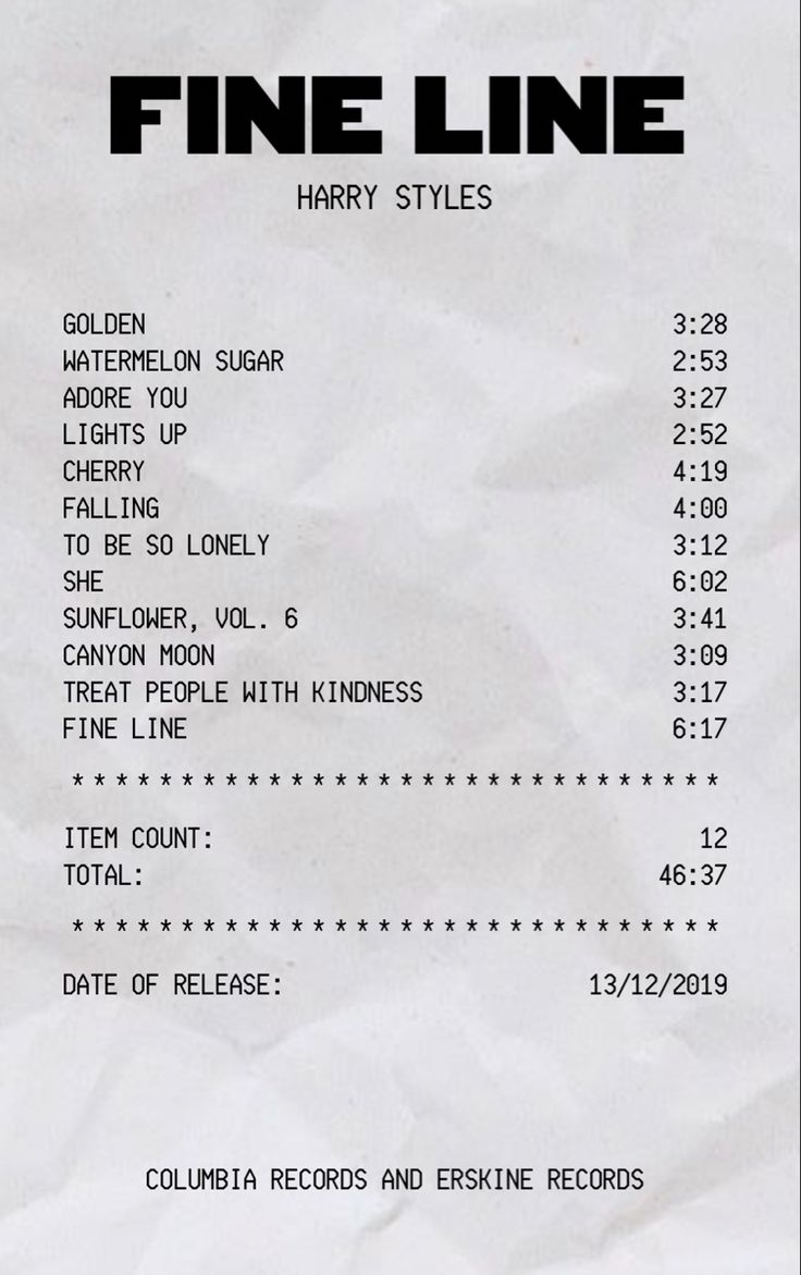 the receipt for harry potter's final film is shown in black and white paper