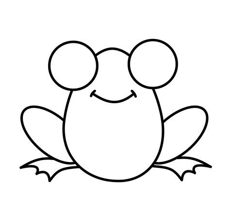 the outline of a frog with two eyes