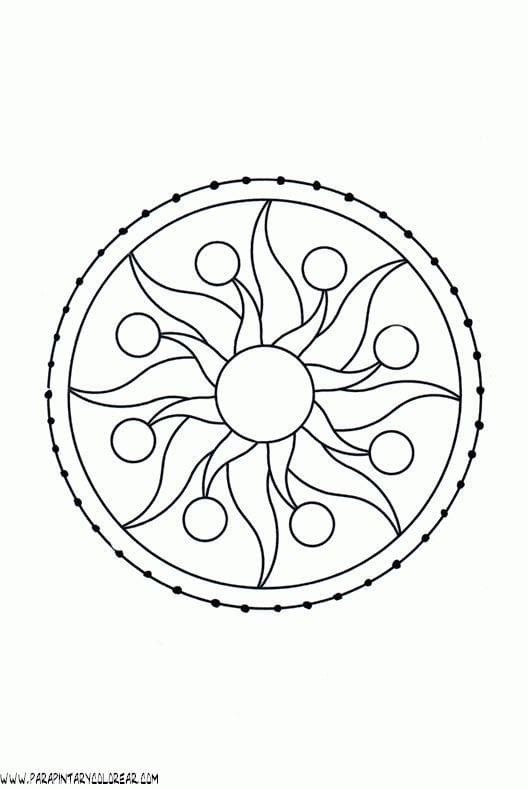 a drawing of the sun in a circle