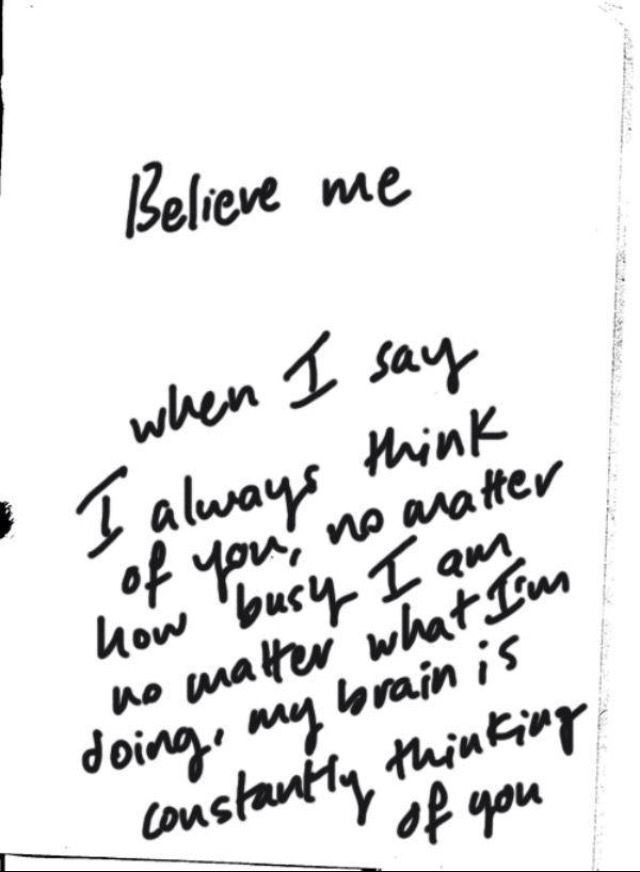 a piece of paper with writing on it that says, i believe me when i say