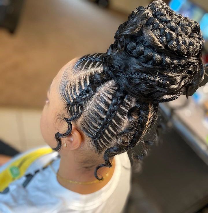 Beautiful Black Hair, Big Box Braids Hairstyles, Black Ponytail Hairstyles, Feed In Braids Hairstyles, Goddess Braids Hairstyles, Braided Bun Hairstyles, Cute Braided Hairstyles, Braids Hairstyles Pictures, Braided Cornrow Hairstyles