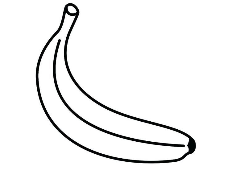 a black and white drawing of a banana