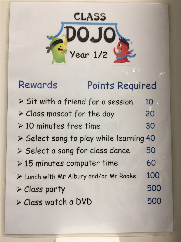 a sign with instructions for the class dojo year 12 / 12, which is written in english