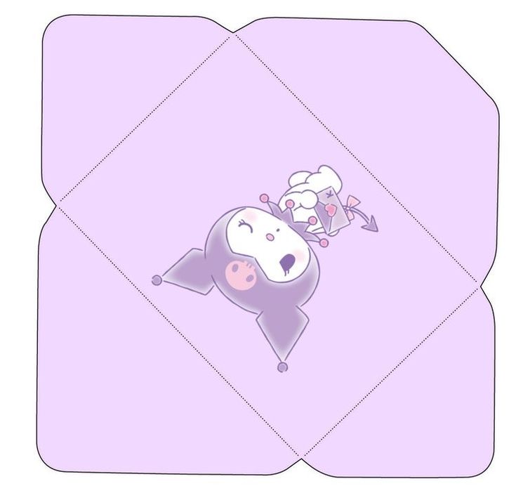 a purple square with an image of a cow on it