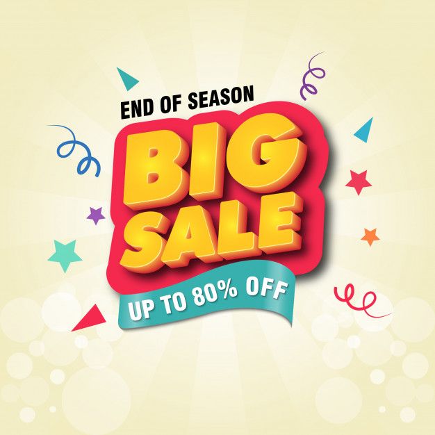 the end of season big sale is up to 80 % off