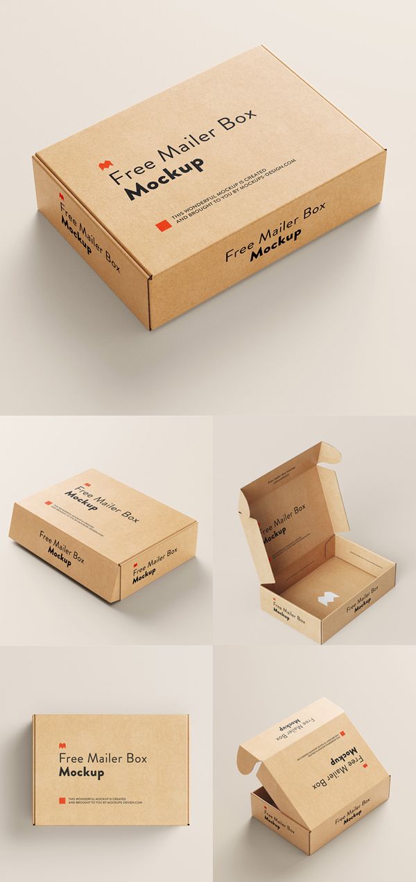 four different views of the inside of a box