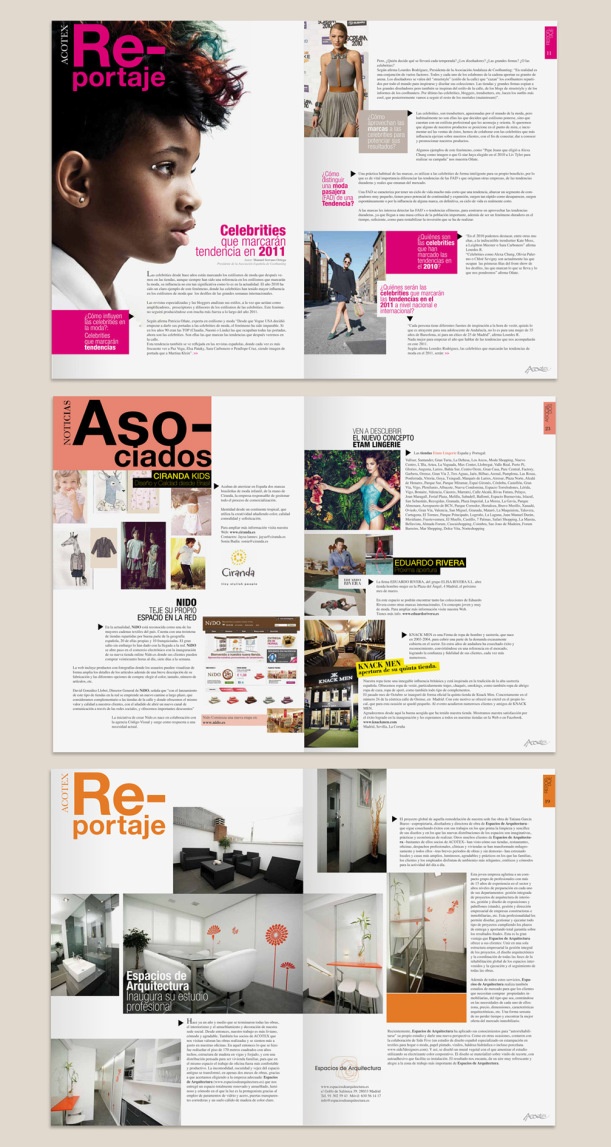 an image of a brochure with many different colors and designs on it's pages