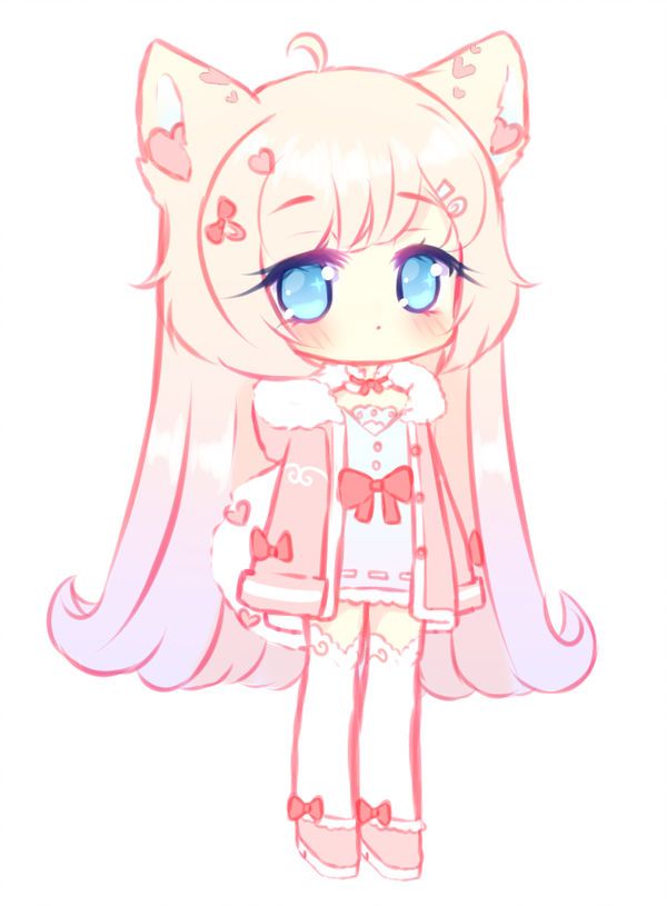 [OTA- closed] Heart Yanny by Seraphy-chan Dibujos Anime Chibi, Chibi Girl Drawings, Chibi Anime Kawaii, Cute Animal Drawings Kawaii, Chibi Girl, Cute Anime Chibi, Cute Kawaii Drawings, Chibi Drawings, Kawaii Chibi