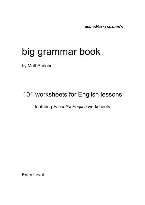 the front cover of an english book