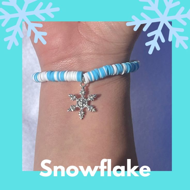 * Never Worn/No Damage! *Stackable Clay Bead Stretch Bracelet! *Size Is About 6.75” This Is One Size That Fits Most. * Contains 2 Colors.... White & Light Blue 6mm Clay Beads. Also Has A Cute Snowflake Charm!!! This Would Be Such A Cute Gift For Yourself Or Anyone!! *The Camera Will Make The Bracelets Seem Brighter Or Darker In The Photos. So Your Bracelets May Be A Little Lighter Or Darker In Person. I Assure You All My Bracelets Look Amazing I Do My Very Best To Get The Color As Close As I Can Winter Clay Bead Bracelets, Winter Bracelets, Bracelet Clay, Winter Bracelet, Beads Bracelet Design, Clay Bead, Bracelet Design, Stackable Bracelets, Craft Sale