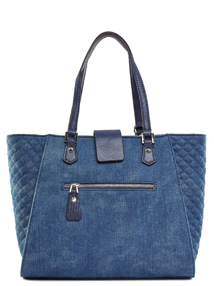 GUESS Women's Kalen Carryall Denim Tote: Handbags: Amazon.com More Clothing, Shoes & Jewelry : Women : Handbags & Wallets : #handbagsamazon Återvinna Jeans, Tas Denim, Denim Handbag, Sacs Tote Bags, Jean Purses, Guess Women, Denim Handbags, Denim Purse, Denim Tote Bags