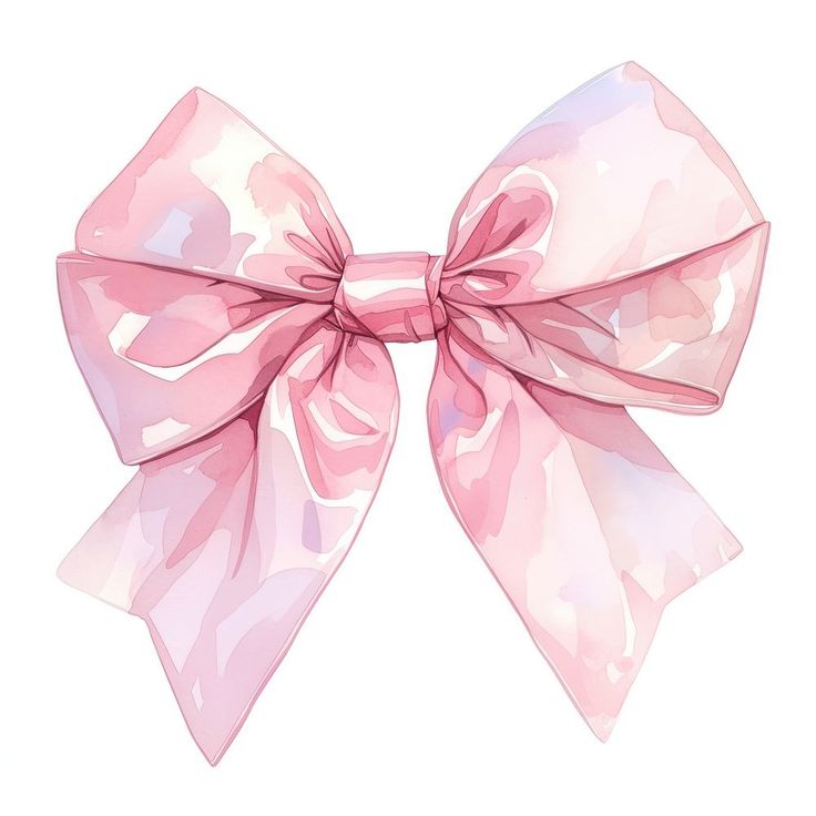 a pink bow on a white background