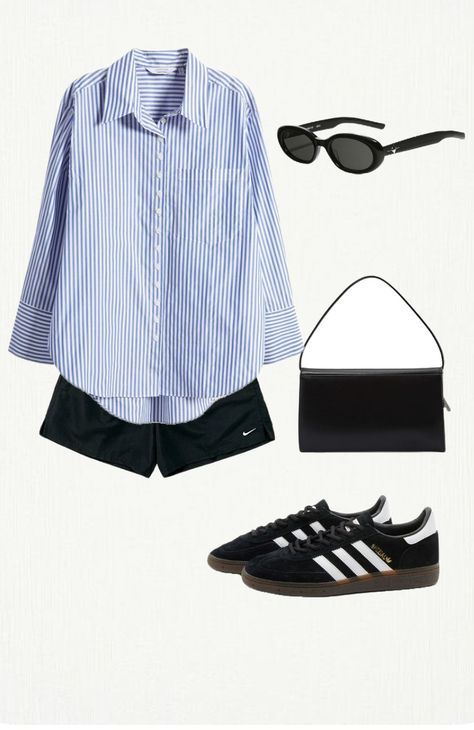 Cute Server Outfits, Semi Formal Dinner Outfit, Black Adidas Samba Outfit, Adidas Shirt Outfit, Uni Outfits, Outfit Inspo Casual, Casual Day Outfits, Looks Street Style, 가을 패션