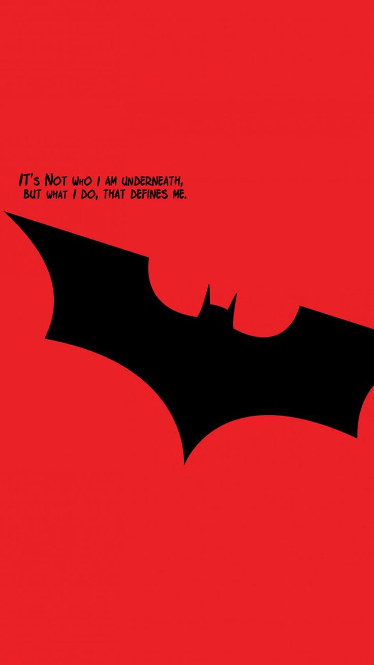 a red background with a black bat on it's side and the words, it's not who i am undereath