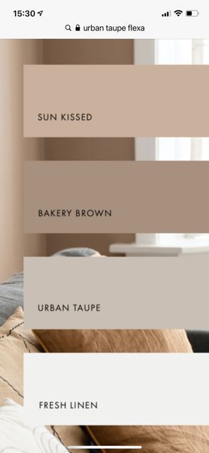 an image of a bedroom with neutrals and browns in the colors on the walls