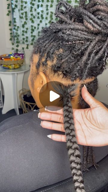 Loc Styles With Added Marley Hair, Large Knotless Box Braids Over Locs, Large Box Braids Over Locs, Box Locks Braids, Box Braid Locs, Braids On Dreadlocks Locs, Styles Over Locs Dreadlocks, Marley Braids Over Locs, Loc Updo Styles Short Women