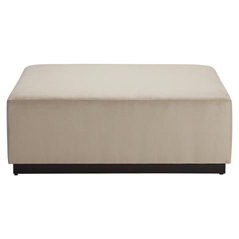 the footstool is upholstered and ready to be used as an ottoman