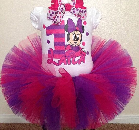 Handmade Minnie Mouse Tutu and Shirt Set on Etsy