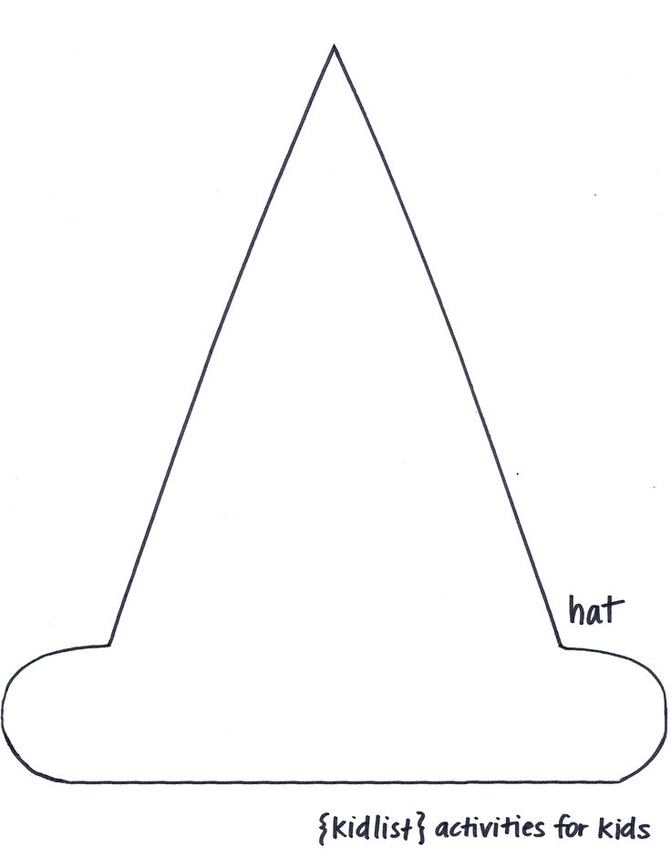 a drawing of a triangle with the word hat on it, and an image of a cat