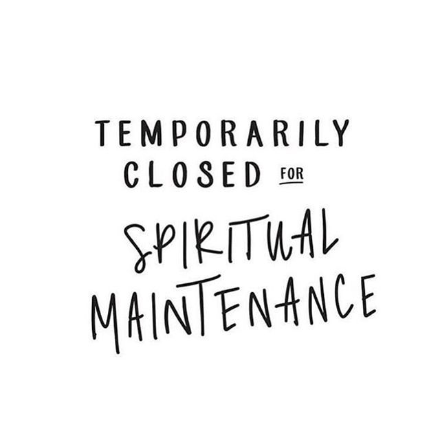 the words temporary closed for spirital maintenance are in black ink on a white background