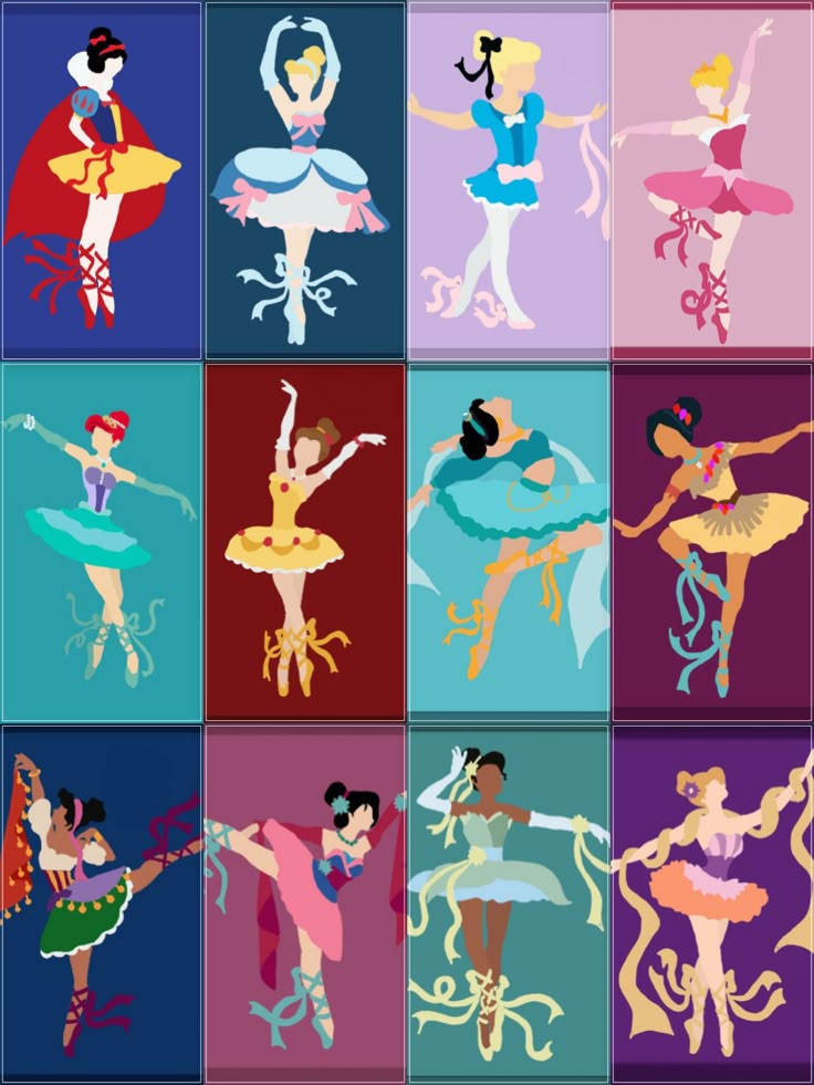 an image of many different types of ballet dancers