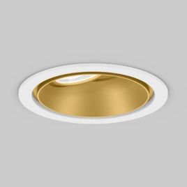 an image of a gold and white recess light