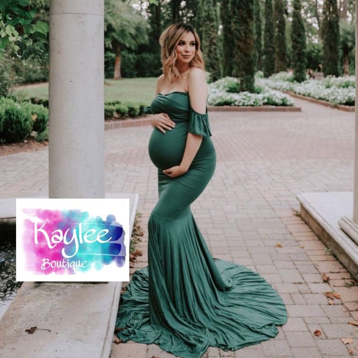 Green Maternity Dress Off The Shoulder Wrap Mermaid Maxi Green Baby Shower Dress, Green Maternity Dress, Mermaid Maternity Dress, Green Maternity Dresses, Cute Maternity Dresses, Lace Maternity Dress, Dresses Green, Shoulder Wrap, Vacation Pictures