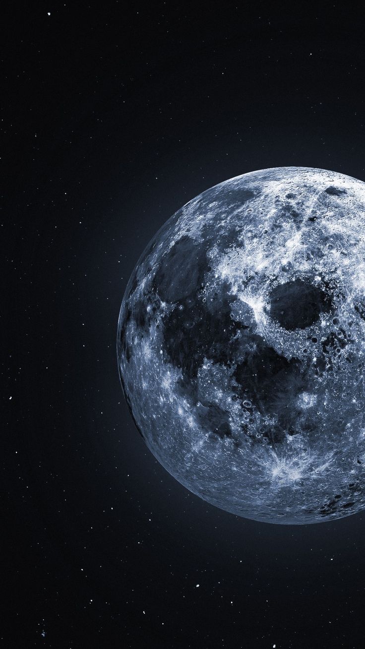 an artist's rendering of the moon in space