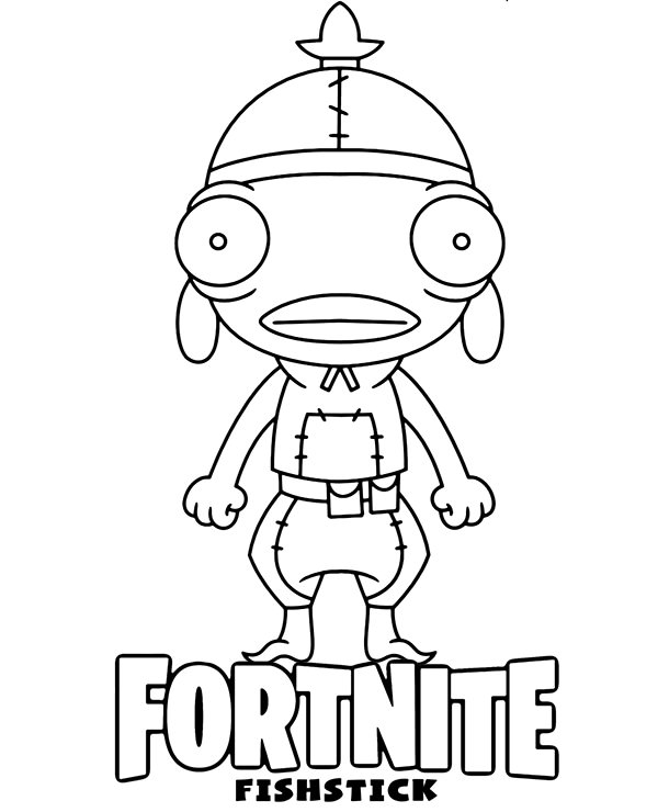 a cartoon character with the words forte fishstick