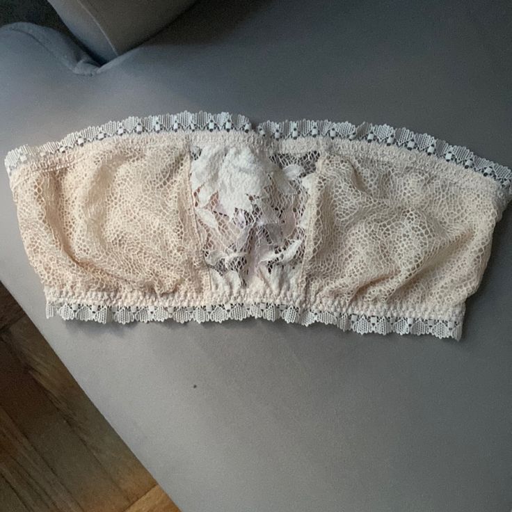 Size M Victoria’s Secret Bandeau- All Lace- Never Worn And Has Its Tag On. Stretch Strapless Tops With Lace Trim, Stretch Lace Tube Top With Lace Trim, Lace Tube Top With Built-in Bra For Summer, Lace Trim Bandeau Crop Top, Summer Bandeau Tube Top With Lace Trim, Strapless Fitted Crop Top With Lace Trim, Fitted Strapless Crop Top With Lace Trim, Bandeau Lace Trim Tube Top For Summer, Fitted Strapless Bra With Lace Trim